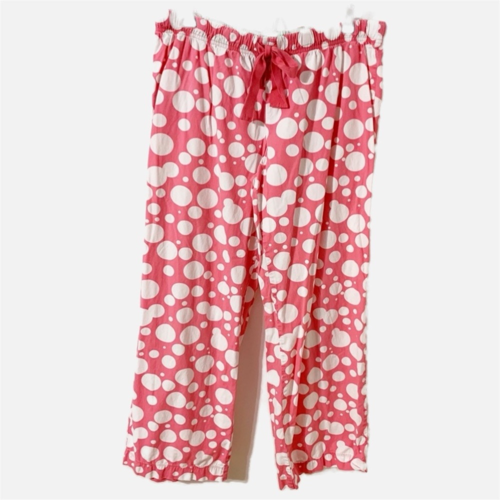 GAP Factory Polka Dot Cotton Pajama Bottoms Elastic Waist with Drawstring Ribbon